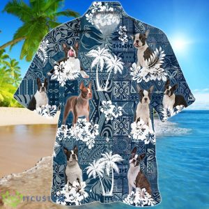 Boston Terrier Hawaiian Tropical Plants Pattern Hawaiian Shirt For Men And Women Product Photo 1