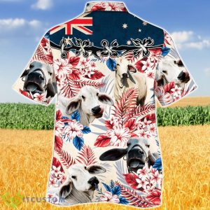 Brahman Cattle Australian Flag Hawaiian Flowers Hawaiian Shirt Aloha Shirt For Men Women Product Photo 2