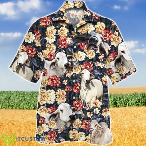 Brahman Cattle Green Plaid Pattern Hawaiian Shirt Aloha Shirt For Men Women Product Photo 1