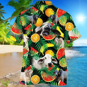 Brahman Cattle Tropical Fruits Hawaiian Shirt For Men And Women Product Photo 2