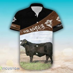 Brangus Cattle 3D Hawaiian Shirt Aloha Beach Gift For Men And Women - Brangus Cattle Hawaiian Shirt, Black Angus Cow Cattle Hawaiian Shirt, Angus Cow Shirt, Cow Hawaiian Shirt, Cattle Tropical Shirt_4