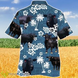Brangus Cattle Blue Tribal Hawaiian Shirt Aloha Shirt For Men Women Product Photo 2