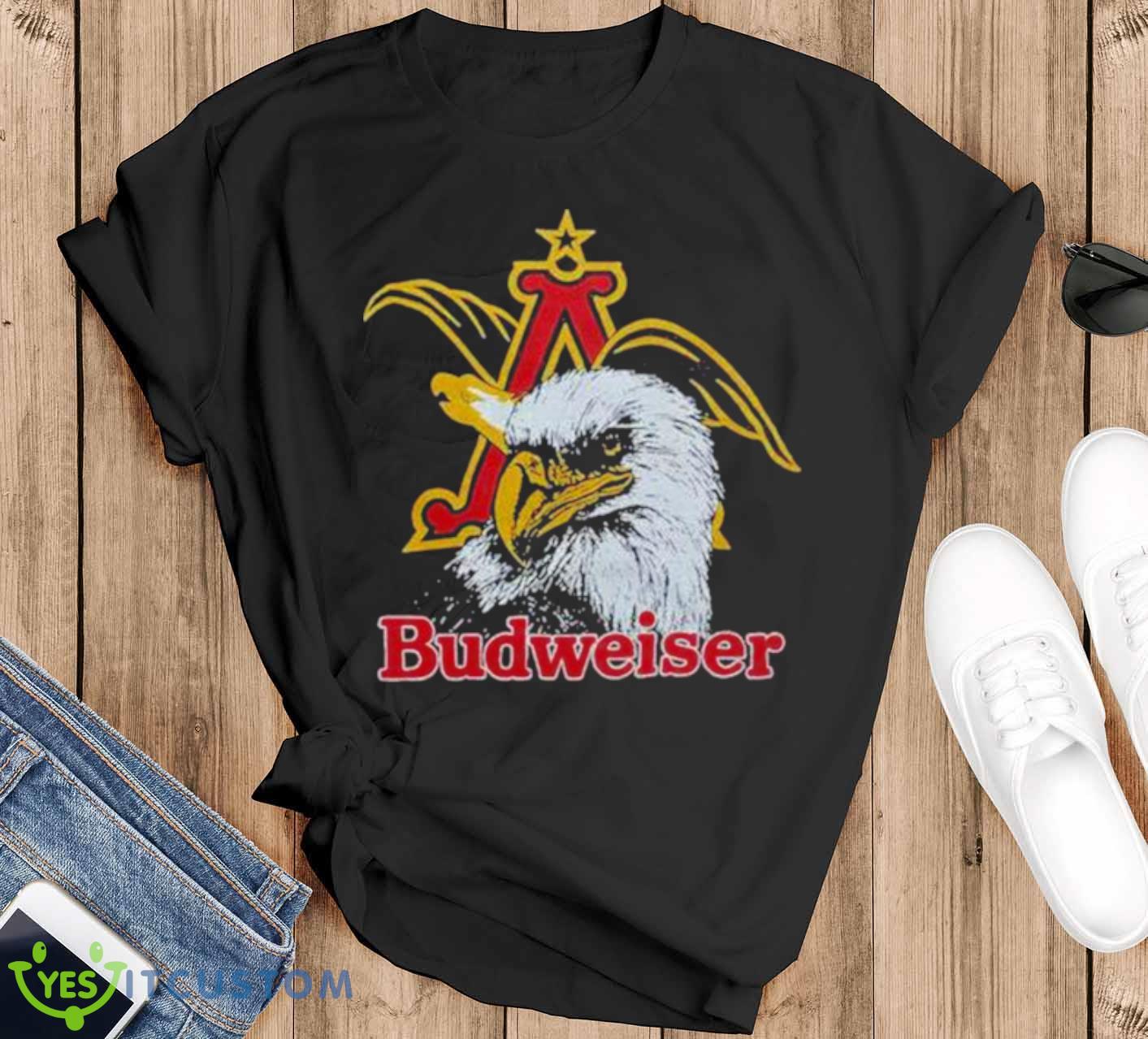 Budweiser Homage Eagle Shirt 12 Budweiser Homage Eagle Shirt - Black T-Shirt