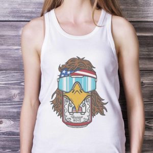 Bussin’ With The Boys Eagle Beer Shirt - White Ladies Tank Top