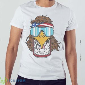 Bussin’ With The Boys Eagle Beer Shirt - White Men T-Shirt