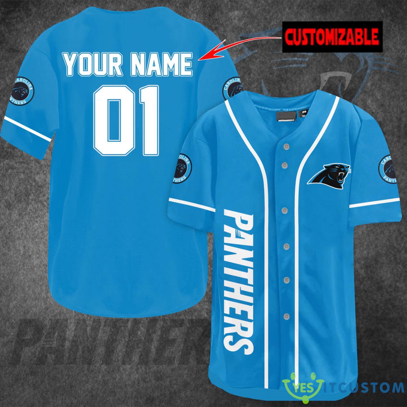 Carolina Panthers Baseball Jersey Shirt Custom Name And Number For Fans 3 Carolina Panthers Baseball Jersey Shirt Custom Name And Number For Fans Product Photo 1