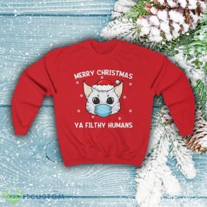 Cat Santa Sweatshirt Men And Women Gift Christmas - Cat Santa Sweatshirt, Merry Christmas Ya Filthy Humans , Kitten Shirt, Funny Kitty Christmas Clothes, Sarcastic Cat Lover Lover Gift_2