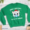 Cat Santa Sweatshirt Men And Women Gift Christmas - Cat Santa Sweatshirt, Merry Christmas Ya Filthy Humans , Kitten Shirt, Funny Kitty Christmas Clothes, Sarcastic Cat Lover Lover Gift_1