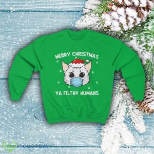 Cat Santa Sweatshirt Men And Women Gift Christmas - Cat Santa Sweatshirt, Merry Christmas Ya Filthy Humans , Kitten Shirt, Funny Kitty Christmas Clothes, Sarcastic Cat Lover Lover Gift_4