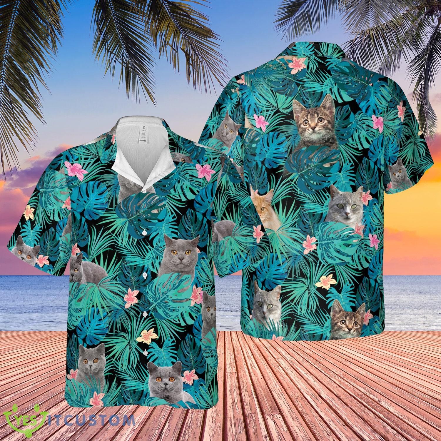 Cat Summer Aloha Button Down Short Shirt Design 2 Aloha Beach Gift For Men And Women 5 Cat Summer Aloha Button Down Short Shirt Design 2 Aloha Beach Gift For Men And Women - Cat Summer Aloha Button Down Short Shirt, Cat Tropical Hawaiian Shirt, Cat Lovers Gift Mens, Cat Hawaiian Shirt, Cat Beach Shirt_4