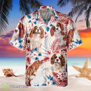 Cavalier King Charles Spaniel Dog United States Flag Hawaiian Shirt Aloha Shirt For Men Women Product Photo 2