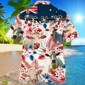 Charolais Cattle Australian Flag Hawaiian Flowers Hawaiian Shirt For Men And Women Product Photo 3