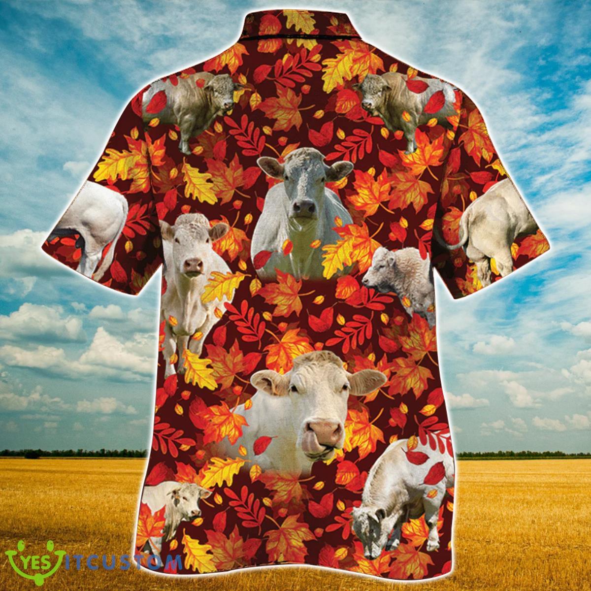 Charolais Cattle Autumn Leaves Hawaiian Shirt Aloha Shirt For Men Women 5 Charolais Cattle Autumn Leaves Hawaiian Shirt Aloha Shirt For Men Women Product Photo 2
