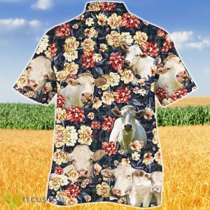 Charolais Cattle Green Plaid Pattern Hawaiian Shirt Aloha Shirt For Men Women Product Photo 2