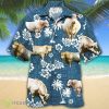 Charolais Cattle Lovers Blue Tribal 3D Hawaiian Shirt Aloha Beach Gift For Men And Women - Charolais Cattle Lovers Blue Tribal Hawaiian Shirt, Charolais Cattle Shirt, Cattle Hawaiian Shirt, Cow Sunflower Shirt, Funny Cow Shirt_2