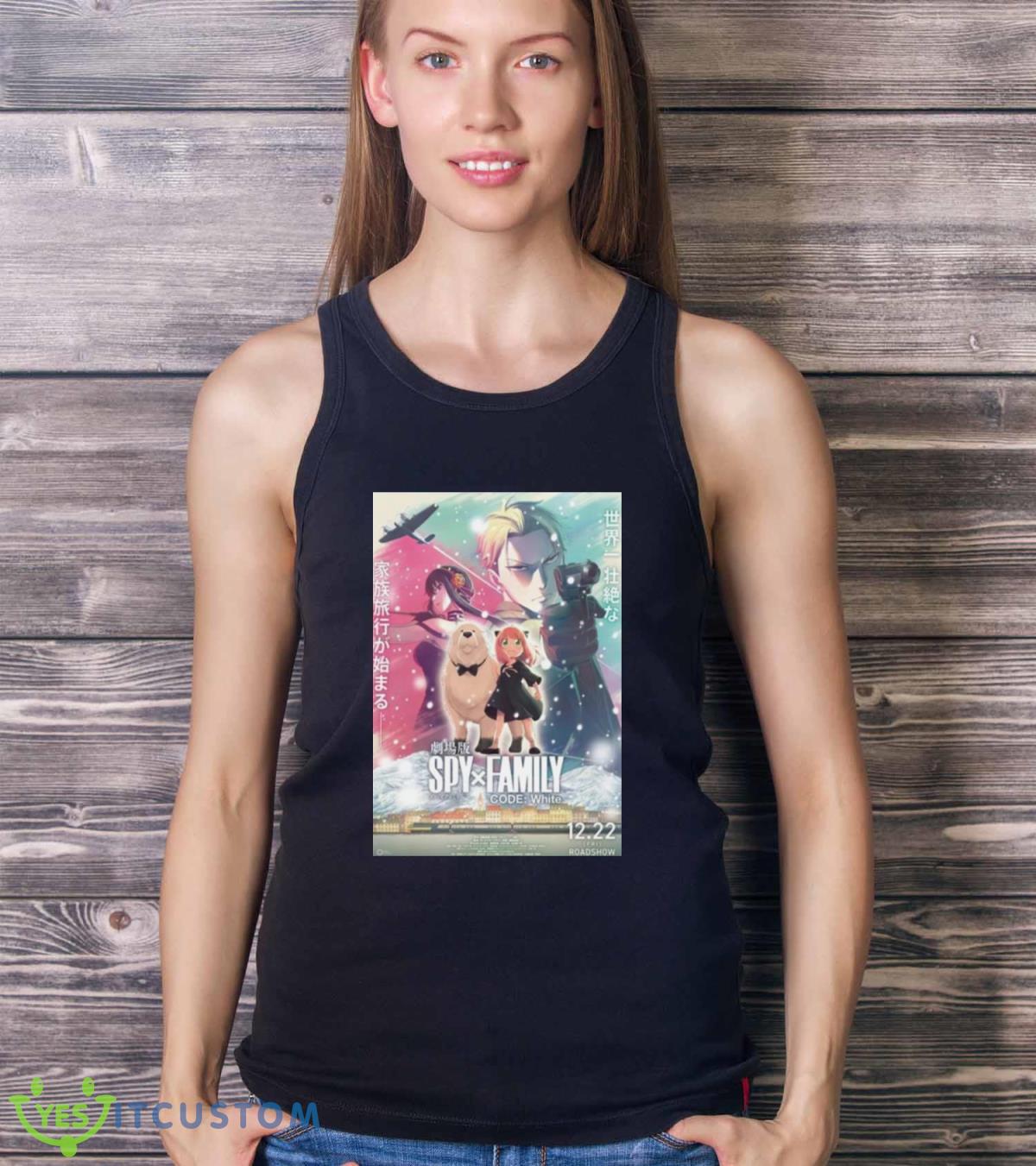 Cheap Teaser Visual Spy X Family Code White Movie Poster Shirt 11 Cheap Teaser Visual Spy X Family Code White Movie Poster Shirt - Ladies Tank Top