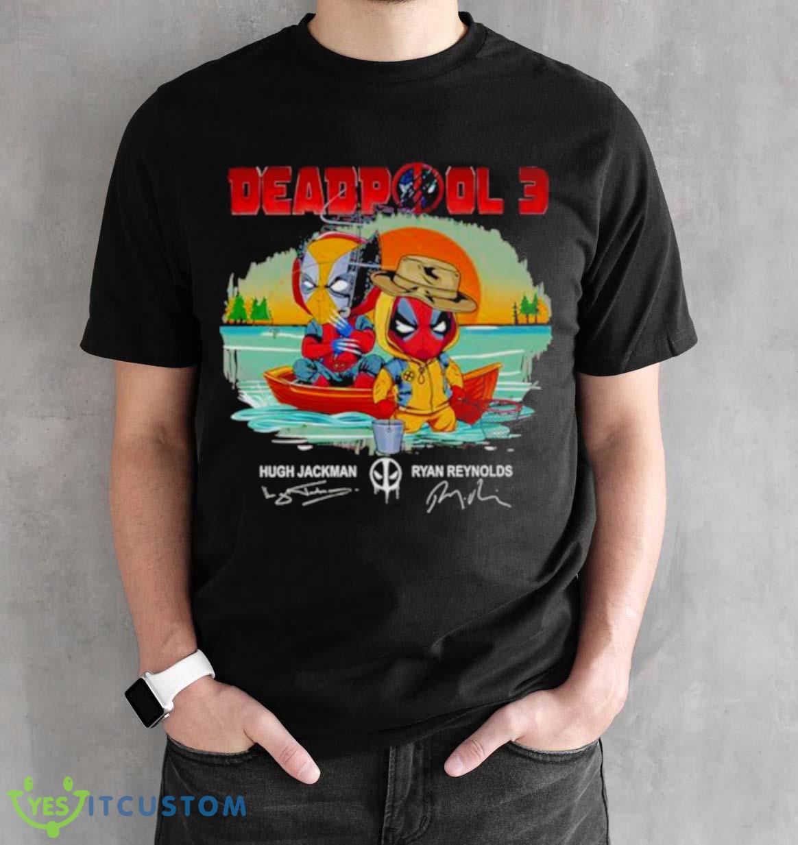 Chibi Deadpool 3 Signatures shirt 2 Chibi Deadpool 3 Signatures shirt - Black Unisex T-Shirt