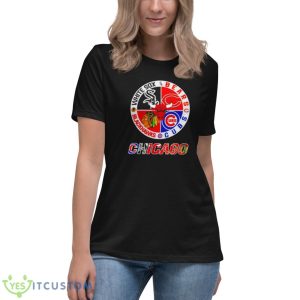 Chicago White Sox Bears Cubs Blackhawks Shirt 11 Chicago White Sox Bears Cubs Blackhawks Shirt - Women's Relaxed Short Sleeve Jersey Tee