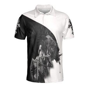 Child Of God Polo Lion Of Judah Christian Warrior Of Christ Christian 3D Polo Shirt Gift For Men And Women - 240723-171135