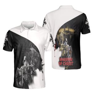 Child Of God Polo Lion Of Judah Christian Warrior Of Christ Christian 3D Polo Shirt Gift For Men And Women - 240723-171133