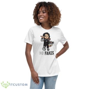 Chucky doll no fake shirt 9 Chucky doll no fake shirt - Women's Relaxed Short Sleeve Jersey Tee