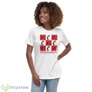 Cincinnati Bearcats Checkerboard Logo Shirt 9 Cincinnati Bearcats Checkerboard Logo Shirt - Women's Relaxed Short Sleeve Jersey Tee
