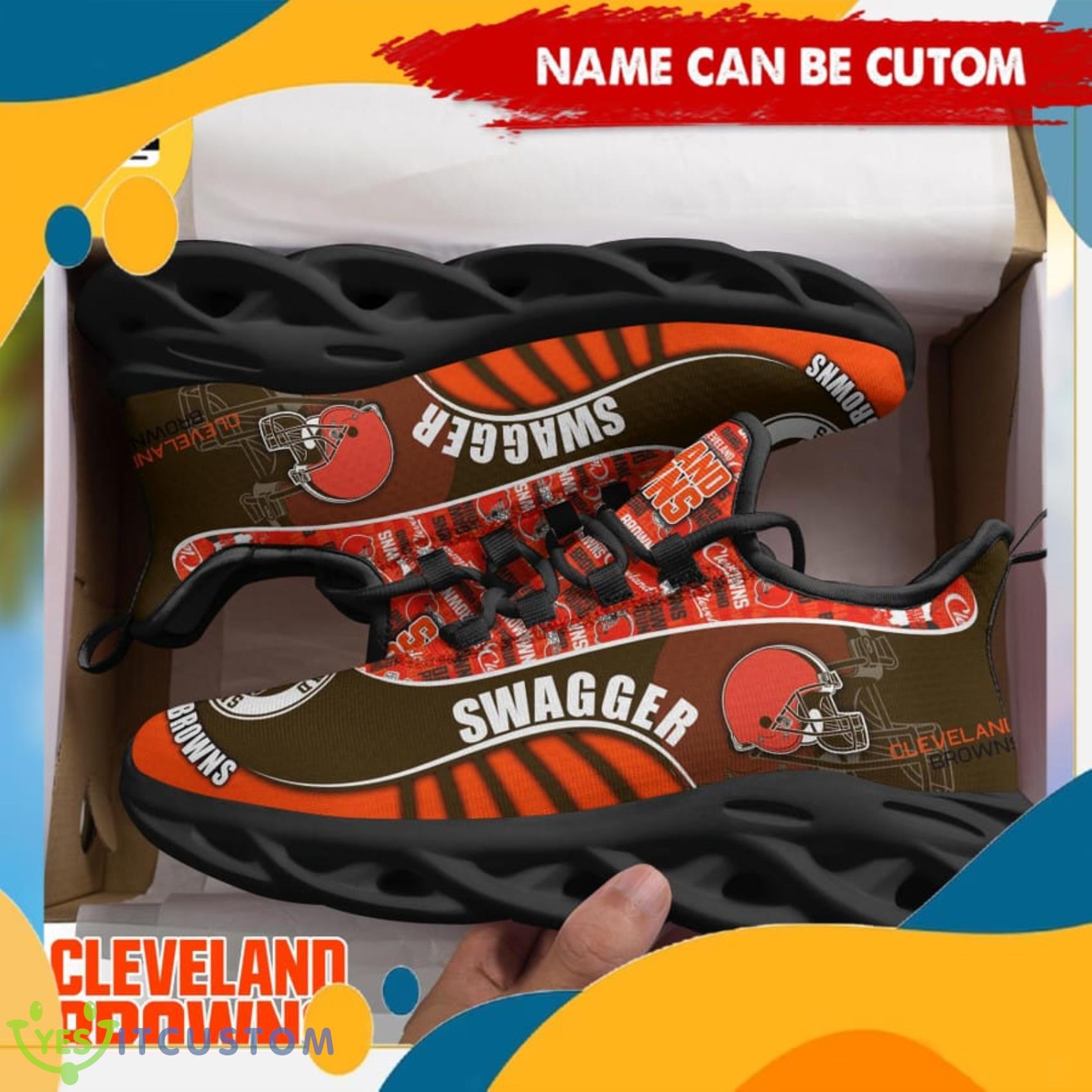 Cleveland Browns NFL Custom Name Gift For Fans AOp Max Soul Shoes 2 Cleveland Browns NFL Custom Name Gift For Fans AOp Max Soul Shoes Product Photo 2