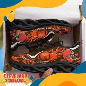 Cleveland Browns NFL Fire Ball Full Print AOP Print Max Soul Shoes Product Photo 2