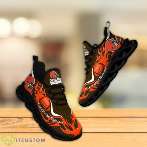 Cleveland Browns NFL Fire Ball Full Print AOP Print Max Soul Shoes Product Photo 1