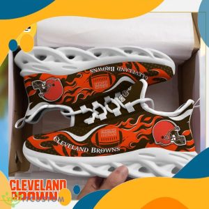 Cleveland Browns NFL Fire Ball Full Print AOP Print Max Soul Shoes Product Photo 5