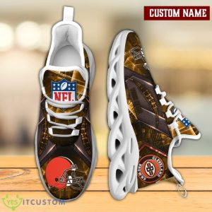 Cleveland Browns NFL Light Abstract Pattern Custom Name Full Print Running Shoes Max Soul 3 Cleveland Browns NFL Light Abstract Pattern Custom Name Full Print Running Shoes Max Soul Product Photo 2