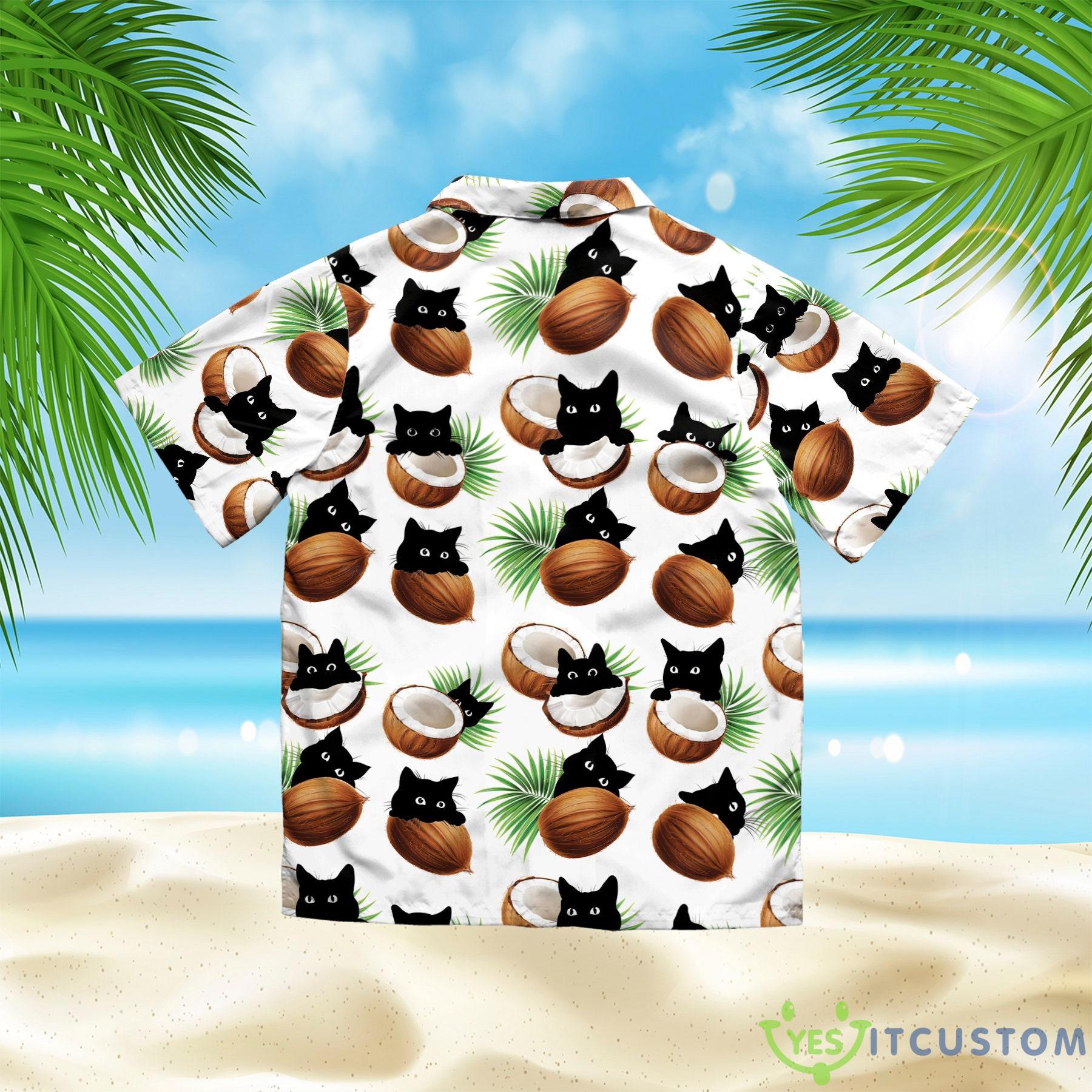 Coconut Cat Summer Hawaiian Shirt 7 Coconut Cat Summer Hawaiian Shirt - Coconut Cat Summer Hawaiian Shirt Shorts, Cat Summer Short Sleeve Button Hawaiian Shirt Beach Shorts, Button Down Hawaiian Shirt CHMY21_2