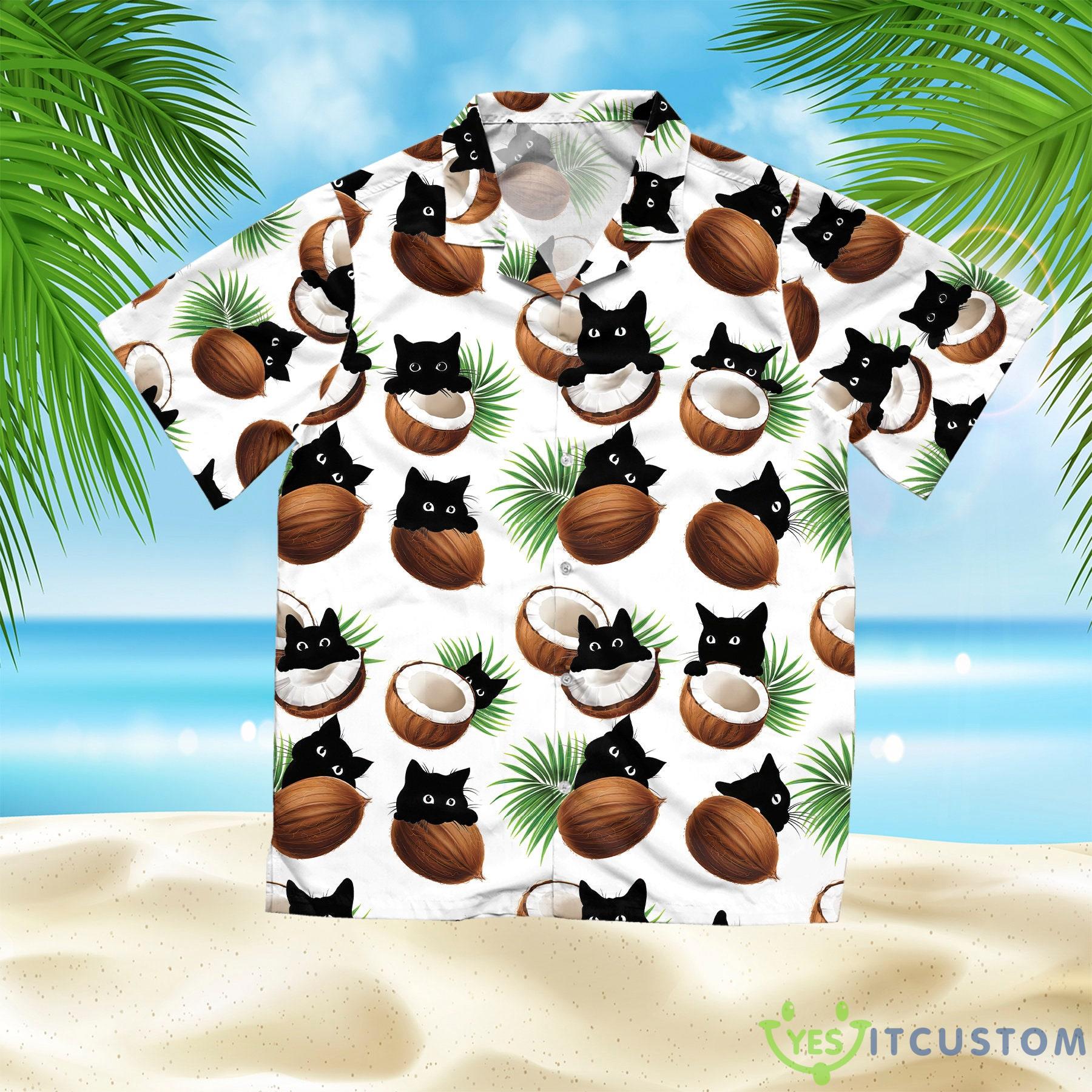 Coconut Cat Summer Hawaiian Shirt 6 Coconut Cat Summer Hawaiian Shirt - Coconut Cat Summer Hawaiian Shirt Shorts, Cat Summer Short Sleeve Button Hawaiian Shirt Beach Shorts, Button Down Hawaiian Shirt CHMY21_1