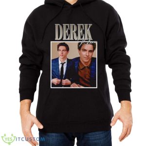 Collage Art Actor Derek Klena shirt - Men Black Hoodie