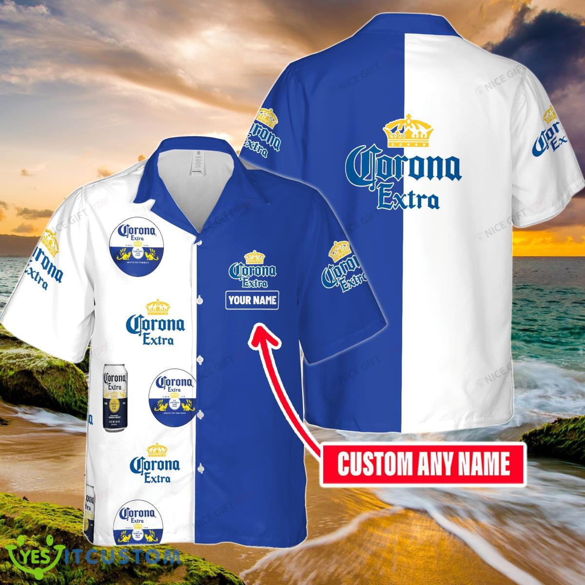 Corona Extra Custom Name Hawaiian Shirt Special Gift For Men And Women Product Photo 1