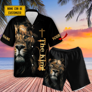 Custom Name Hawaiian Lion Of Judah Revelations Hawaiian Shirt And Short Summer For Men And Women Gift - 240723-163142