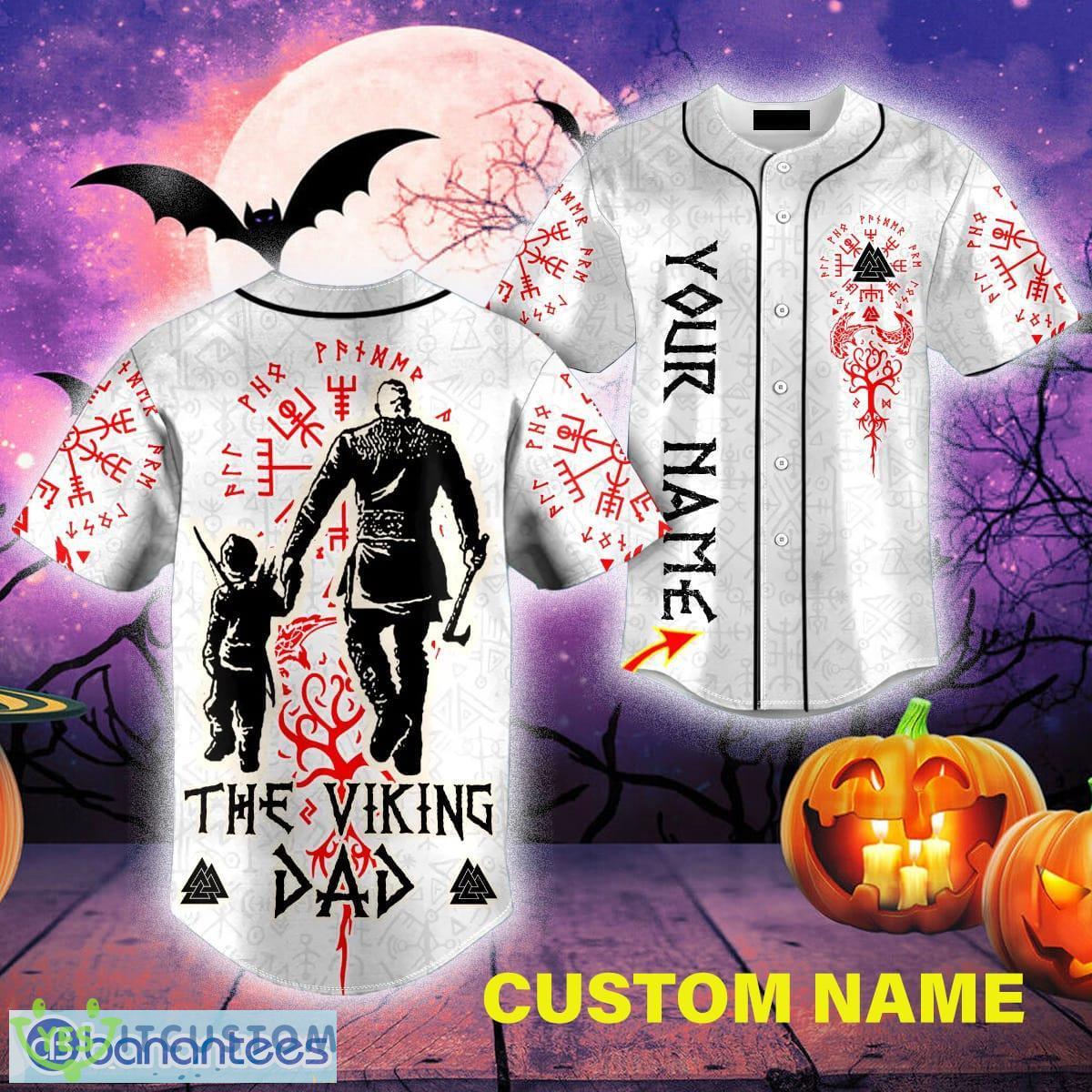 Custom Name The Viking Dad Viking Baseball Jersey For Men And Women Gift Halloween - The Viking Dad Viking Custom Baseball Jersey_1