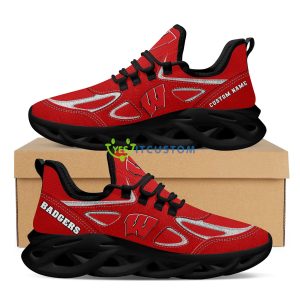 Custom Name Wisconsin Badgers NCAA Sporty Clunky Soul Max Soul Shoes Running Sneaker - Personalized Wisconsin Badgers NCAA, Sporty Clunky Max Soul Shoes, Sneakers For Mens, Personalized Gifts Unisex Adult Shoes,Wisconsin Sports_4