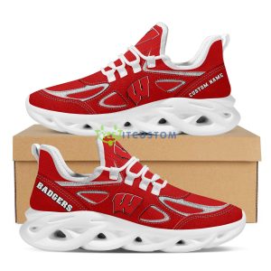Custom Name Wisconsin Badgers NCAA Sporty Clunky Soul Max Soul Shoes Running Sneaker - Personalized Wisconsin Badgers NCAA, Sporty Clunky Max Soul Shoes, Sneakers For Mens, Personalized Gifts Unisex Adult Shoes,Wisconsin Sports_1