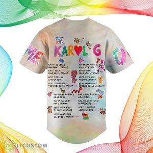Custom Number And Name Karol G Maana Ser Bonito Tour Style Jersey Baseball Shirt - Karol G Maana Ser Bonito Tour Personalized Baseball Jersey_3