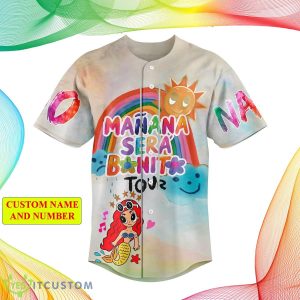 Custom Number And Name Karol G Maana Ser Bonito Tour Style Jersey Baseball Shirt - Karol G Maana Ser Bonito Tour Personalized Baseball Jersey_2