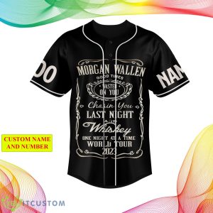 Custom Number And Name Morgan Wallen Last Night We Let The Liquor Talk World Tour 2023 Baseball Jersey Shirt - Morgan Wallen Last Night We Let The Liquor Talk World Tour 2023 Personalized Baseball Jersey_2