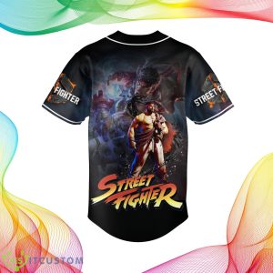 Custom Number And Name Street Fighter Capcom Nitendo Style Jersey Baseball Shirt - Street Fighter Capcom Nitendo Personalized Baseball Jersey_1