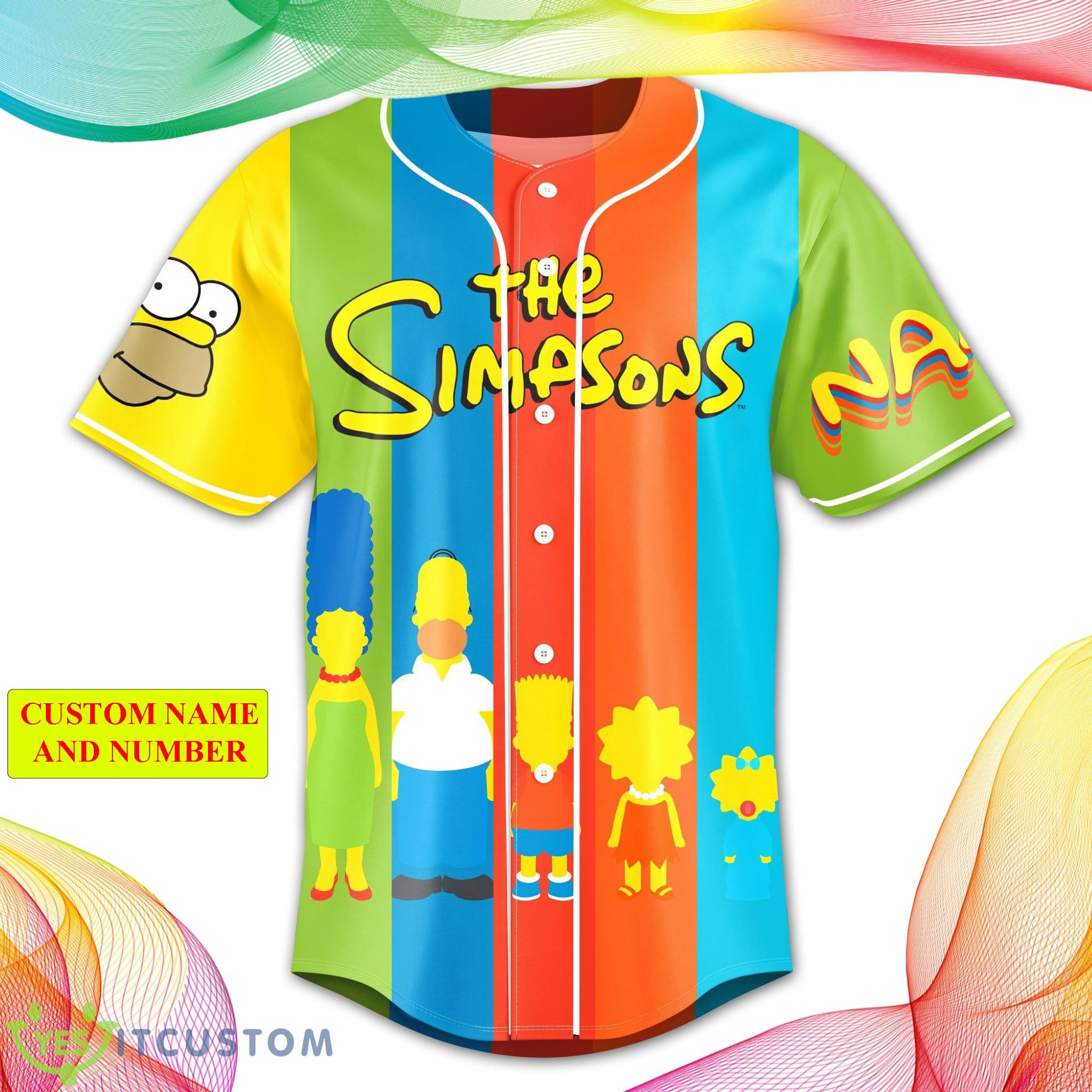 Custom Number And Name The Simpsons American Sitcom Style Jersey Baseball Shirt 5 Custom Number And Name The Simpsons American Sitcom Style Jersey Baseball Shirt - The Simpsons American Sitcom Personalized Baseball Jersey_2