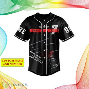 Custom Number And Name Tom Cruise Mission Impossible The Man On A Mission Is Back Baseball Jersey Shirt - Tom Cruise Mission Impossible The Man On A Mission Is Back Personalized Baseball Jersey_2