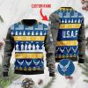 Custom rank US Air Force Christmas Sweater Product Photo 1