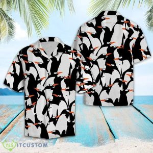 Cute Penguin Tropical 3D Hawaiian Shirt Aloha Beach Gift For Men And Women - Cute Penguin Tropical Hawaiian Shirt, Aloha Hawaiian Shirt Short Sleeve Hawaiian, Penguin Beach Shirt, Summer Hawaiian Shirt_4