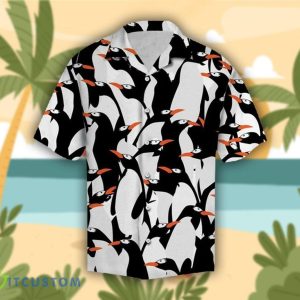 Cute Penguin Tropical 3D Hawaiian Shirt Aloha Beach Gift For Men And Women - Cute Penguin Tropical Hawaiian Shirt, Aloha Hawaiian Shirt Short Sleeve Hawaiian, Penguin Beach Shirt, Summer Hawaiian Shirt_2