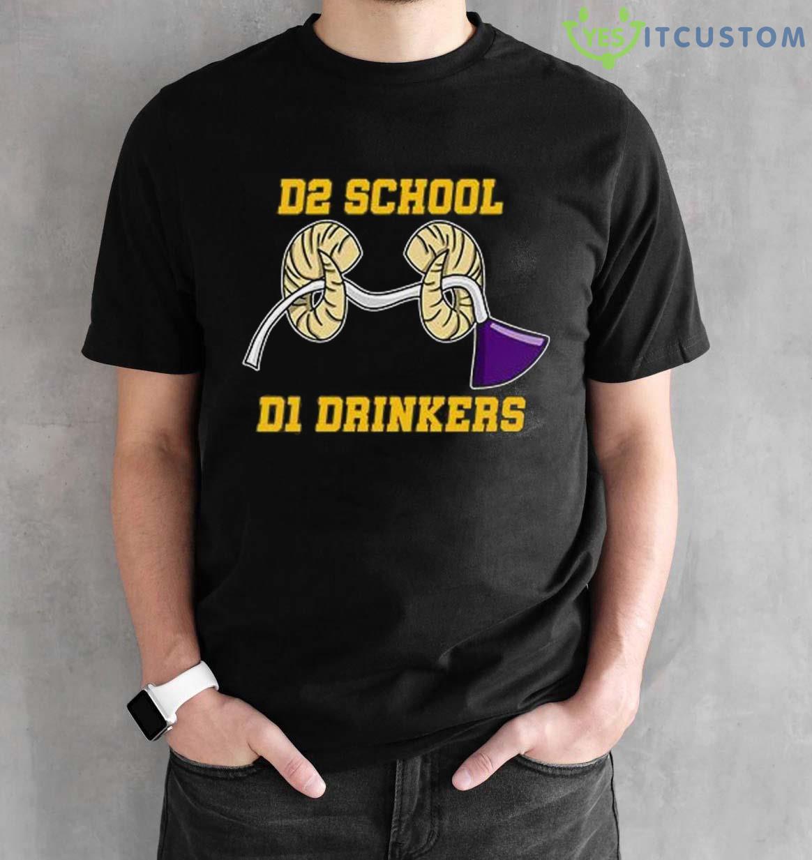 D2 School D1 Drinkers Shirt 19 D2 School D1 Drinkers Shirt - Black Unisex T-Shirt