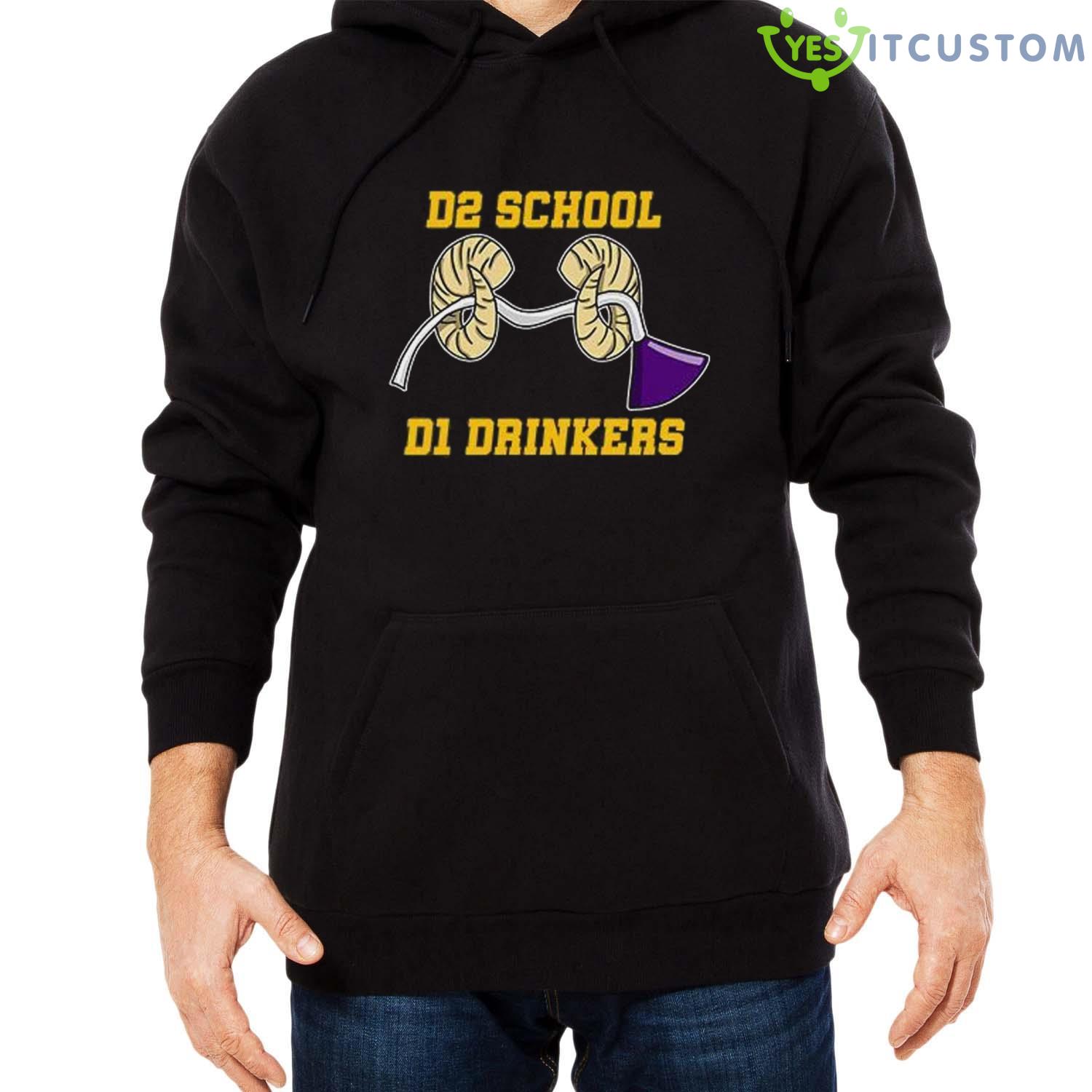 D2 School D1 Drinkers Shirt 6 D2 School D1 Drinkers Shirt - Men Black Hoodie